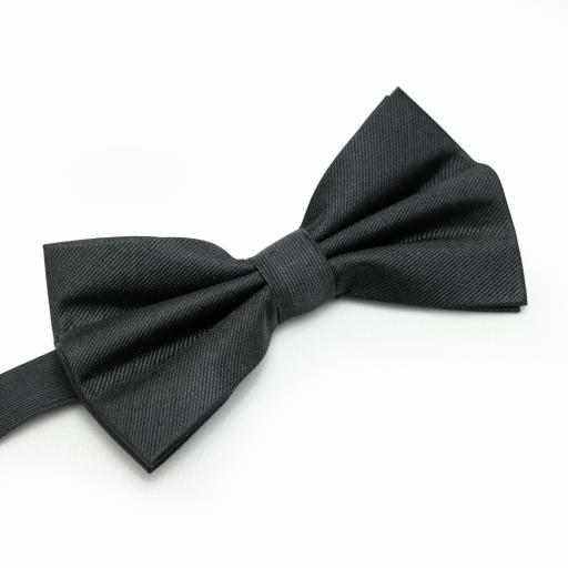 Black Silk Twill Bow Tie (Pre tied or Self tie)