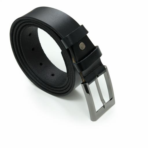 Black Classic Leather Belt